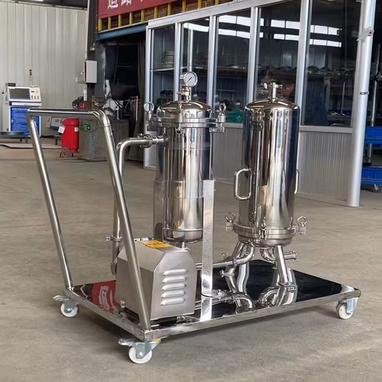 Máquina de filtro de bolsa múltiple de jugo de acero inoxidable SS304